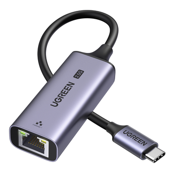 Adapter Ugreen CM648 USB Type-C - RJ-45 Ethernet 2.5G Grey (AT6941876220526)