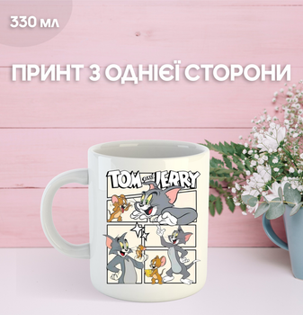 Кружка Том и Джерри с принтом керамическая чашка Tom and Jerry 330 мл Uk_980