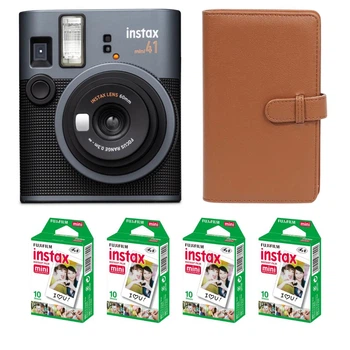 Комплект Камера для миттєвого друку Fujifilm Instax Mini 41 + Фотопапір на 40 фото (4 картриджі х 10 знімків) + Коричневий фотоальбом на 108 фото