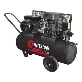Компрессор 100л, 1.8кВт, 220В, 10атм, 250л/мин Intertool (PT-0012)