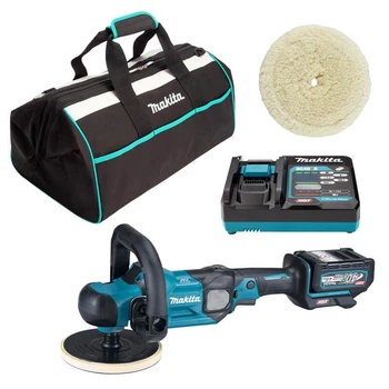 Акумуляторна полірувальна шліфмашина Makita XGT 40 V Max PV001GM101 у сумці з акб 40V 4.0Ah і з/п DC40RA (PV001GM101)