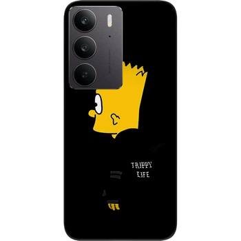 Силиконовый бампер SMTT для Realme C75 4G с изображением Симпсон
