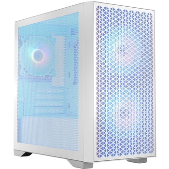 Компьютерный корпус LogicConcept DART PRO Mini-Tower mATX, белый Mesh, 3×120 мм ARGB – сборка с охлаждением