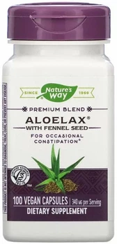 Алое вера з фенхелем Nature's Way Aloelax with Fennel Seed 100 капсул в упаковці (ARE-574021)