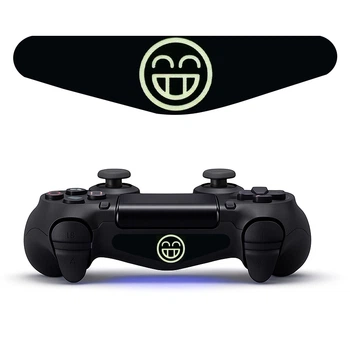 Виниловая наклейка на LED-панель Lightbar геймпада PS4 DATA FROG, декоративная пленка для DualShock 4, совместима с PS4/Slim/Pro Смайлик