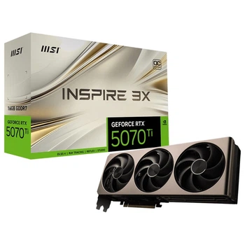 Видеокарта GF RTX 5070 Ti 16GB GDDR7 Inspire 3X OC MSI (GeForce RTX 5070 Ti 16G INSPIRE 3X OC)
