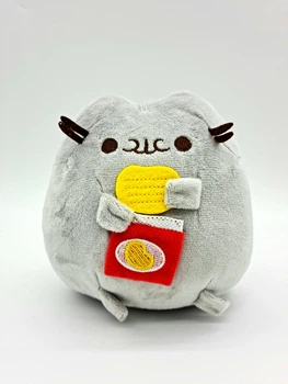 Мягкая Плюшевая Игрушка Plush Кот Пушин с Чипсами Pusheen 15 см серый (1024605)