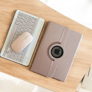 Чохол 360° Rotating Stand Case з клавіатурою і мишею в комплекті для iPad Pro 12.9" (2015) - Rose Gold