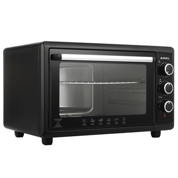 Електродуховка asel аf50-33 50 л 1500 вт духовка електрична асель турецька, підсвітка, конвекція