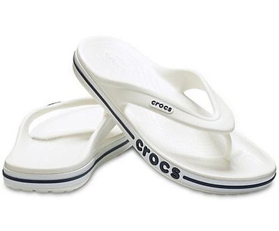 Чоловічі Крокс в'єтнамки Баябенд БІлі Crocs Bayaband Flip White/Navy (43-44, білий)