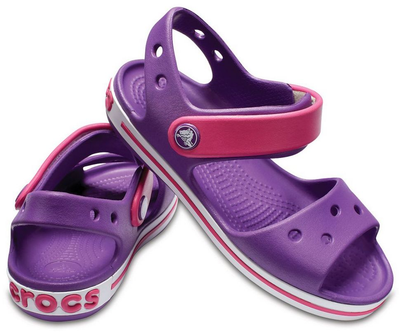 Дитячі сандалії для дівчинки Crocs Crocband Sandal Amethyst/Paradise Pink (29/30, фіолетовий)