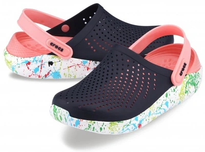 Жіночі крокси Crocs Literide Clog Navy/Melon (37-38, синій)