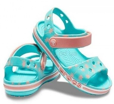 Дитячі сандалії для дівчинки Crocs Bayaband Sandal Kids Pool (24/25, блакитні)