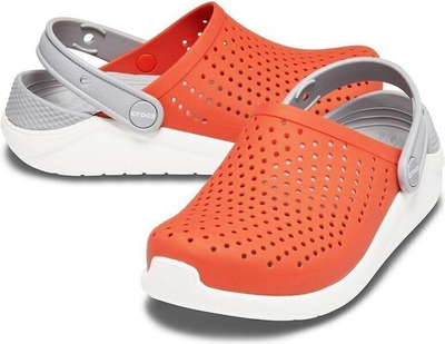 Дитячі крокси-сабо для хлопчика Crocs LiteRide Clogs Tangerine/White (23/24, помаранчевий)