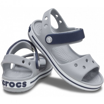 Дитячі сандалії для хлопчика Crocs Crocband Sandal Light Grey/Navy kids (30/31, сірий)