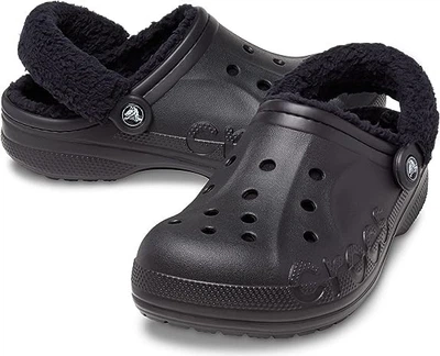 Чоловічі Крокс Бая Теплі Чорні Crocs Baya Lined Clog Black (42-43, чорний)