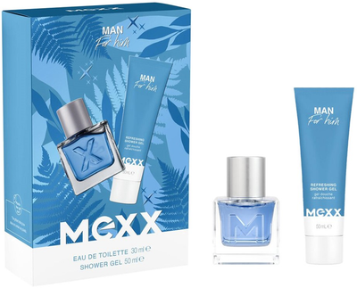 Zestaw męski Mexx Man Woda toaletowa 30 ml + żel pod prysznic 50 ml (3616305254412)