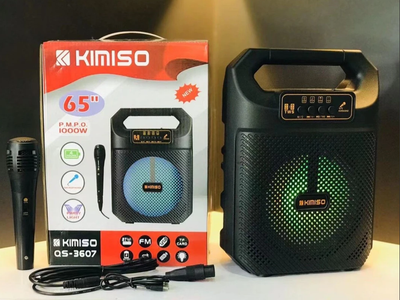 Портативная акустическая колонка Kimiso QS-3607 с микрофоном и светомузыкой Для iPhone, Android