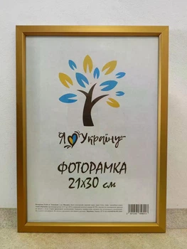 Фоторамка Алан А4 21х30 см золото багет 1511 оргскло