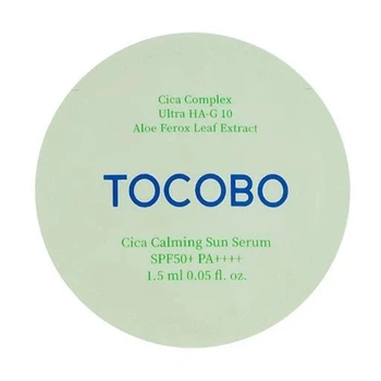 Солнцезащитная сыворотка для чувствительной кожи Tocobo Cica Calming Sun Serum SPF50+ Pa++++ (пробник)