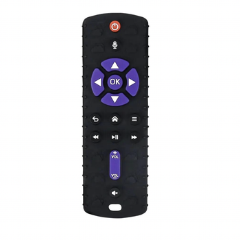 Силиконовая игрушка пульт для прорезывания зубов Purple/Black