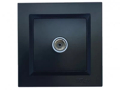 Розетка телевизионная Luxel JAZZ (9109) Черная