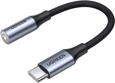 Адаптер Ugreen AV161 USB Type-C - mini jack 3.5 мм 0.1 м Grey (6957303805846)