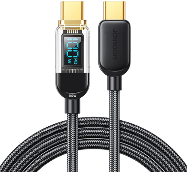 Kabel Joyroom A4 USB Type-C - USB Type-C 100W 1.2 m Black (AT6956116731137)