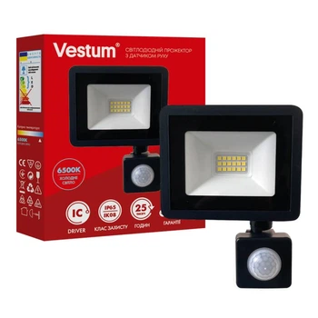 Светодиодный прожектор с датчиком движения Vestum 30W 2 400Лм 6500K 180-260V IP65 (1-VS-3021)