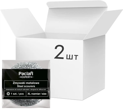 Упаковка губок кухонних Paclan металевих XL 2 шт (5900942134700)