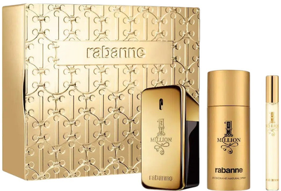Zestaw męski Paco Rabanne 1 Million Woda toaletowa 50 ml + woda toaletowa 10 ml + dezodorant 150 ml (3349668634897)