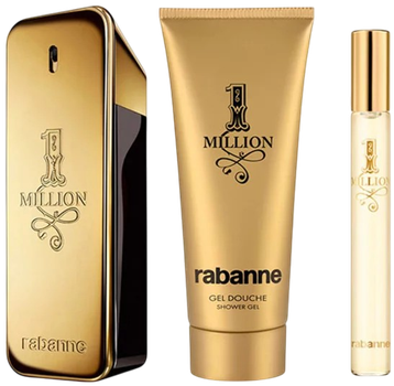 Zestaw męski Paco Rabanne 1 Million Woda toaletowa 100 ml + woda toaletowa 10 ml + żel pod prysznic 100 ml (3349668634866)