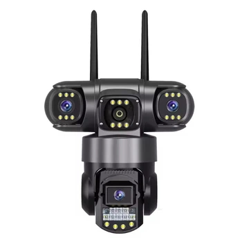 IP камера відеоспостереження RIAS C28-4G (v380Pro APP) 3 об'єктиви 2MP+2MP+2MP вулична з віддаленим доступом