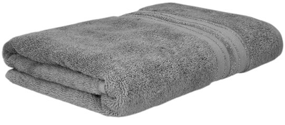 Ręcznik Homla Duke bawełniany Szary z paskami lureksowymi 70 x 130 cm (5904183897080)