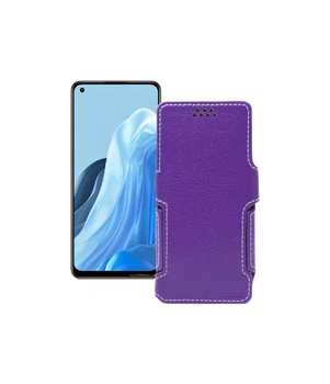 Чохол-книжка з екошкіри для телефону OPPO Reno 7 Фіолетовий
