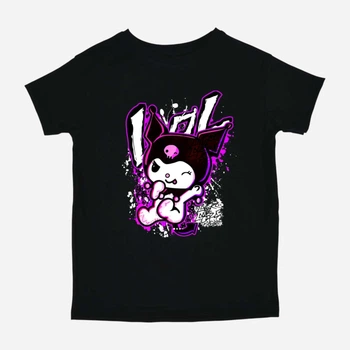 Детская футболка для девочки Спиногрыз Kuromi 10-00865 122 см Черная (ROZ6501089853)