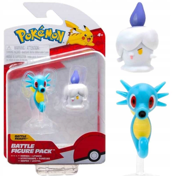 Zestaw figurek Jazwares Pokemon Battle Feature Horsea + Litwick 2 szt (191726480877)