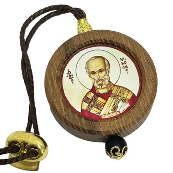 Икона "Николай Чудотворец" автомобильная с ароматом Mademoiselle
