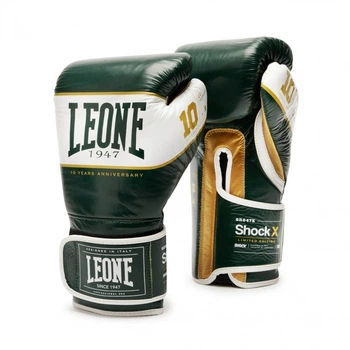 Боксерские перчатки Leone Shock X (Limited Edition) Green/White 10 ун.