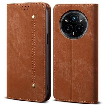 Чохол-книжка з кишеньками UniCase Jeans Wallet для Realme 14 Pro Plus - Coffee