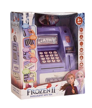 Дитячий іграшковий сейф Копилка з паролем Банкомат Frozen Фіолетовий