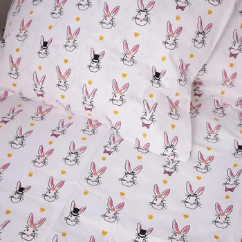Комплект постельного белья MirSon Бязь Ranforce Elite 17-0529 Bunnies white Односпальный (2200004665733)