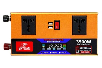 Перетворювач напруги 12V24V→220V 3500W LCD компактний потужний