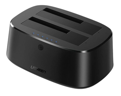 Stacja dokująca Ugreen CM198 50857 USB 3.0 SATA 2.5" 3.5" SSD HHD zasilacz EU Black (6957303858576)