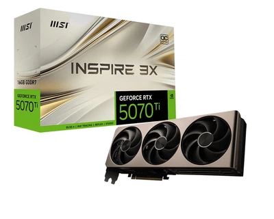Відеокарта MSI GeForce RTX 5070 Ti 16G INSPIRE 3X OC
