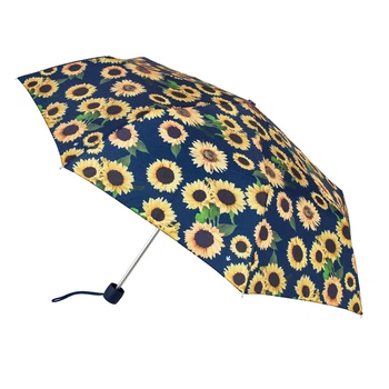 Парасолька жіноча механічна Fulton L354-041673 Minilite-2 Sunflower синя (Соняшник)