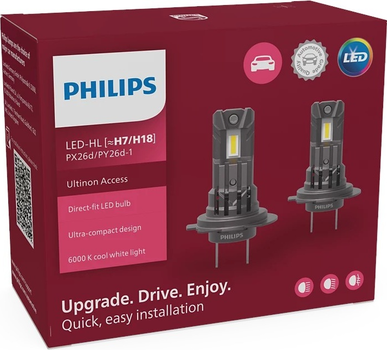 Żarówki samochodowe LED Philips H7 Ultinon Access 2 szt (11972U2500C2)