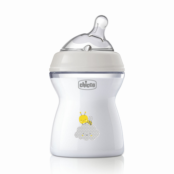 Пляшечка пластик Chicco Natural Feeling NEW, 250 мл, 2м+ (Колір Серый)