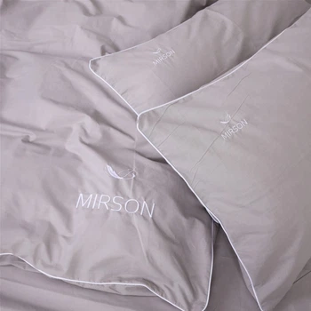 Комплект постельного белья MirSon Ranforce Elite Corner 16-5703 "Light Gray" 143х210 см (2200008400774)