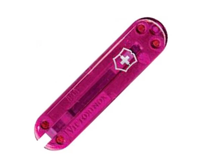 Накладка передняя на нож Victorinox pink translucent 58 мм Розовый прозрачный (C.6205.T3)